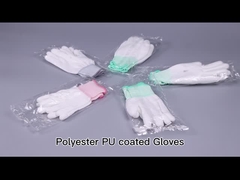 लिंट फ्री ESD कट रेज़िस्टेंट ग्लव्स 13gsm कंडक्टिव कार्बन फाइबर PU पाम फिट