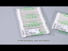 डबल पॉइंटेड क्लीनरूम स्वैब शार्प पॉइंट लॉन्ग कॉटन बड्स